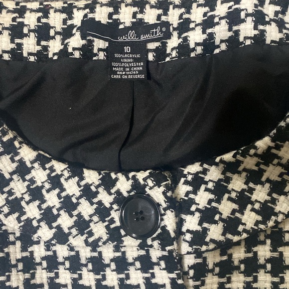 Houndstooth pattern, vintage Willie Smith with belt, waist length, coat - Picture 4 of 6